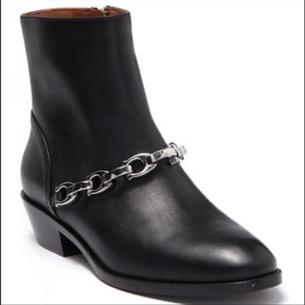 Coach Allen Leather Chain Bootie